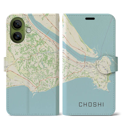 【銚子（千葉県）】地図柄iPhoneケース（手帳タイプ）