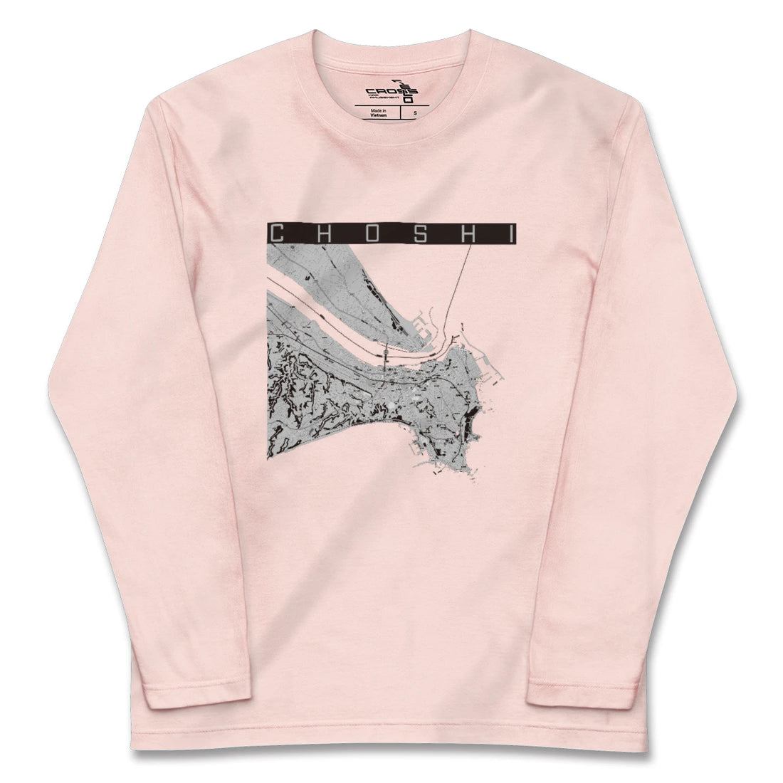 【銚子(千葉県)】地図柄ロングスリーブTシャツ