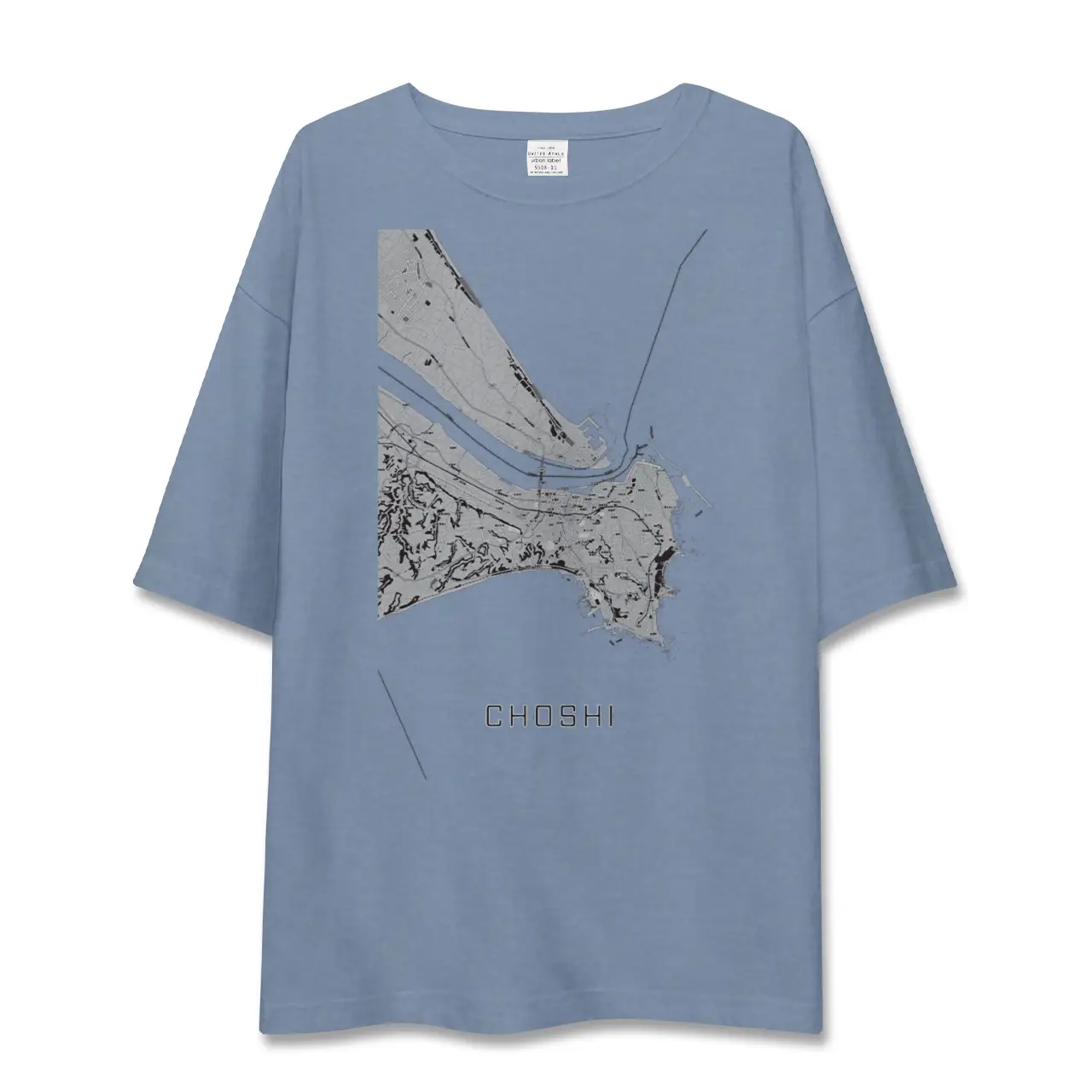 【銚子（千葉県）】地図柄ビッグシルエットTシャツ