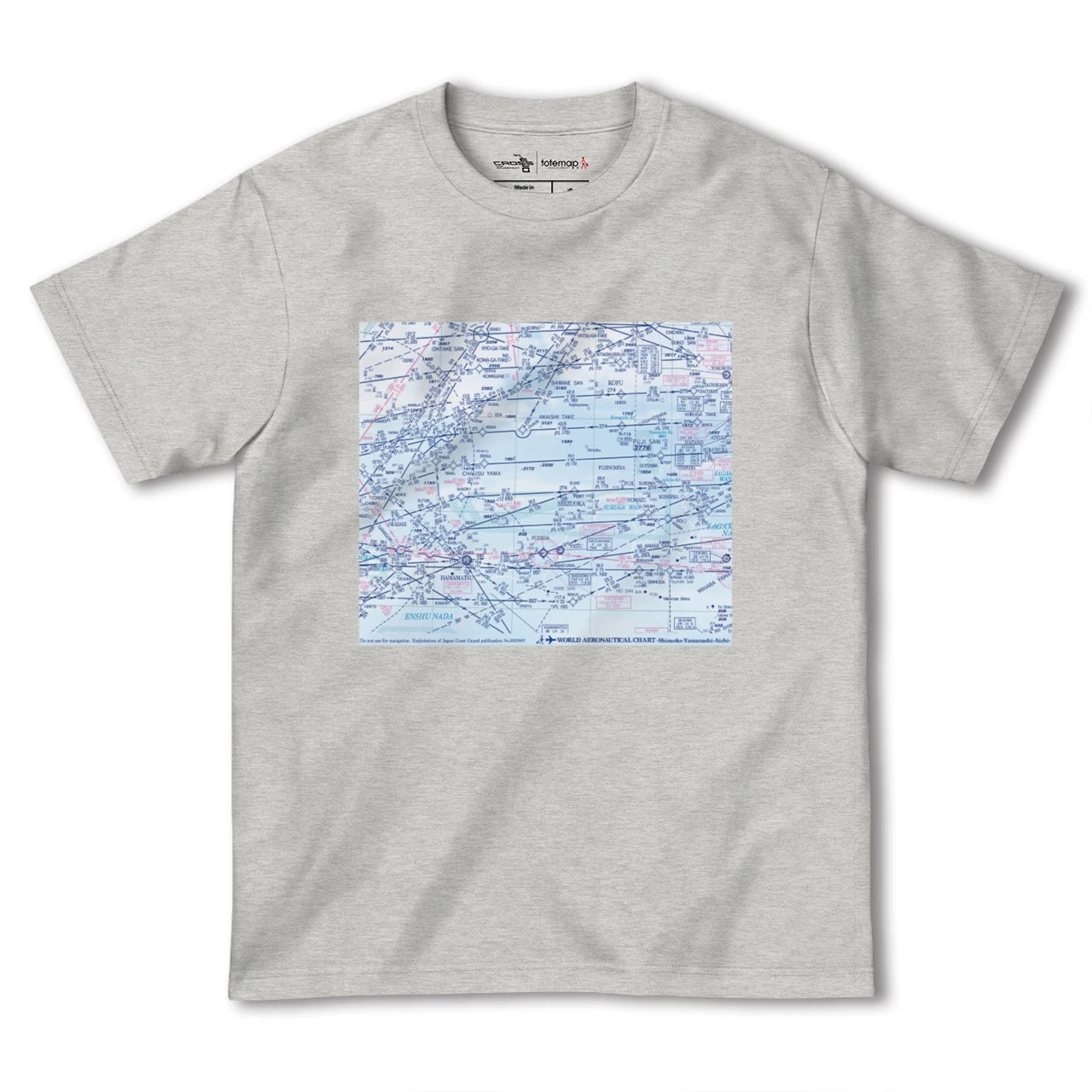 【中部航空図（静岡県）】航空図Tシャツ