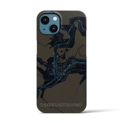 【中国勝山（岡山県）】地図柄iPhoneケース（バックカバータイプ）