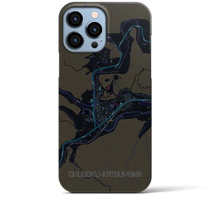 【中国勝山（岡山県）】地図柄iPhoneケース（バックカバータイプ）