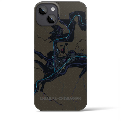 【中国勝山（岡山県）】地図柄iPhoneケース（バックカバータイプ）