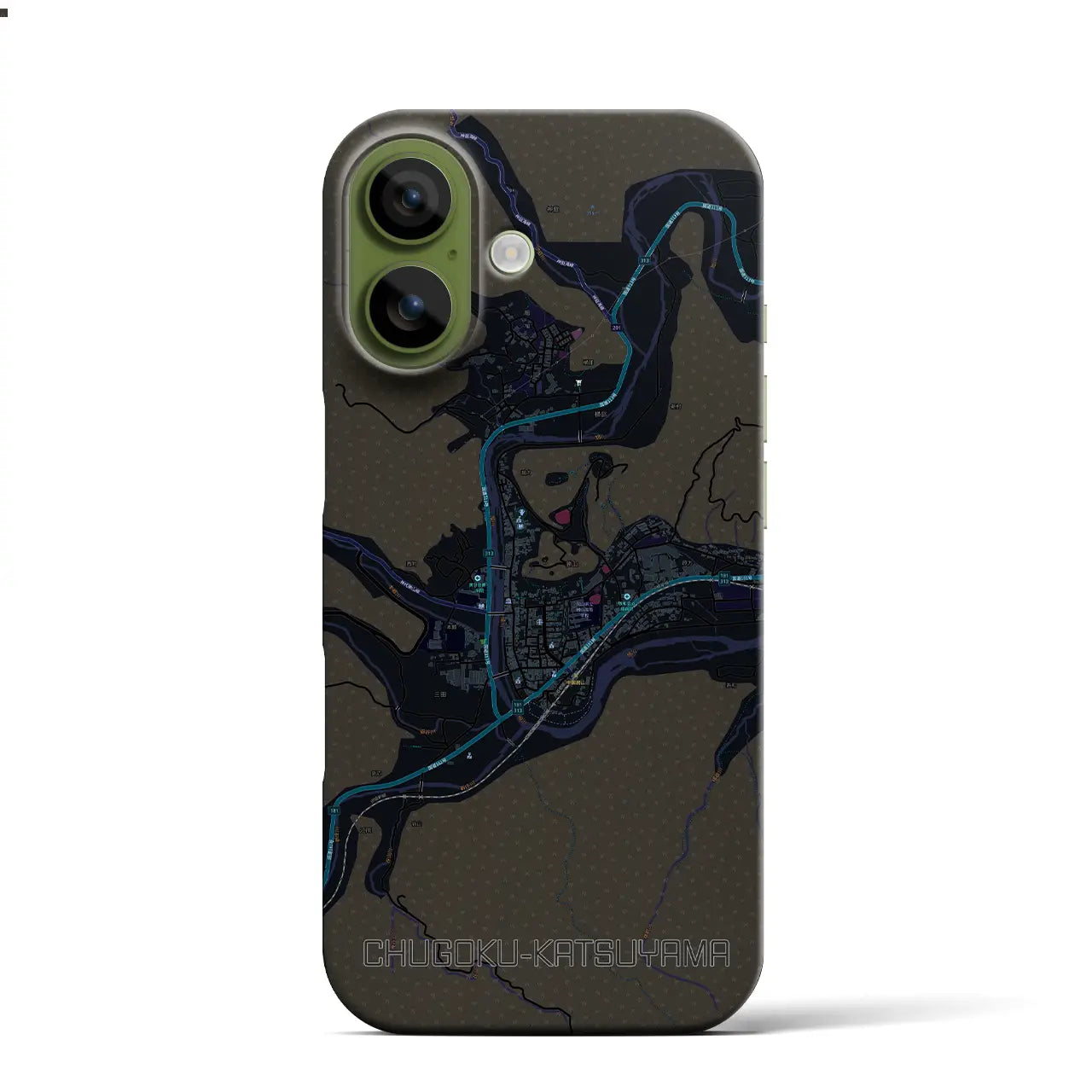 【中国勝山（岡山県）】地図柄iPhoneケース（バックカバータイプ）