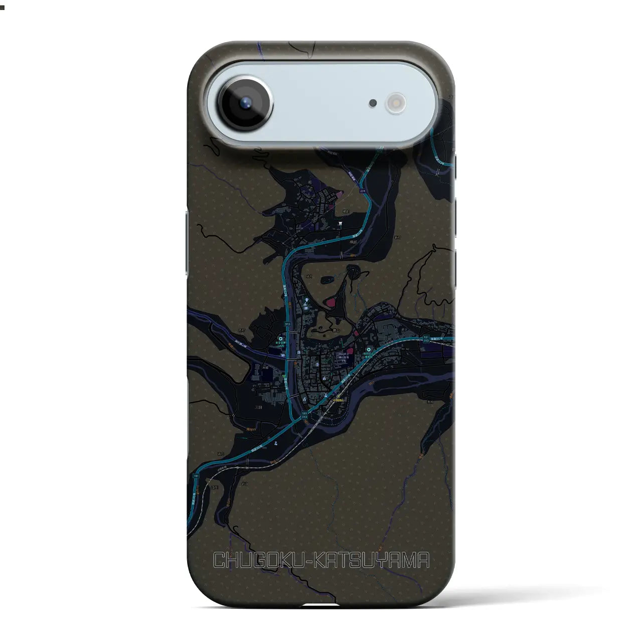 【中国勝山（岡山県）】地図柄iPhoneケース（バックカバータイプ）