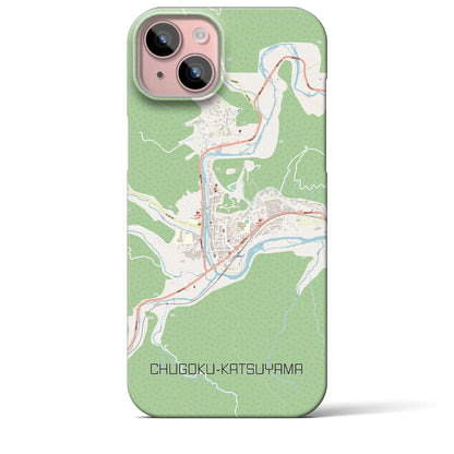 【中国勝山（岡山県）】地図柄iPhoneケース（バックカバータイプ）