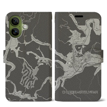 【中国勝山（岡山県）】地図柄iPhoneケース（手帳タイプ）