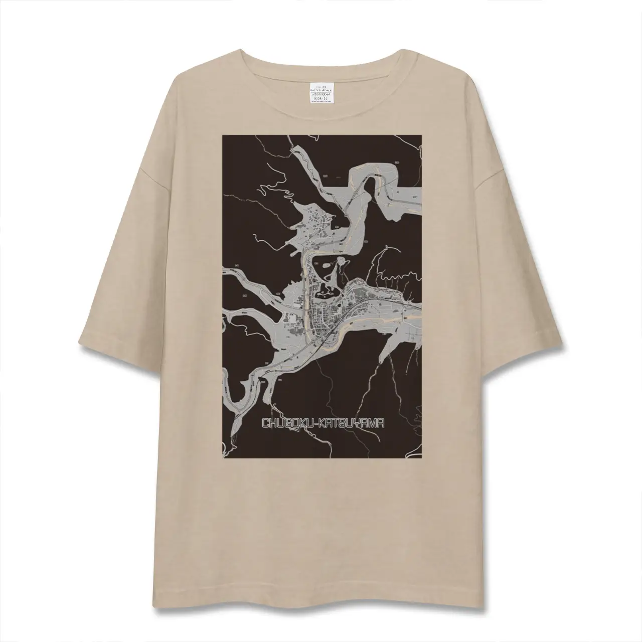 【中国勝山（岡山県）】地図柄ビッグシルエットTシャツ