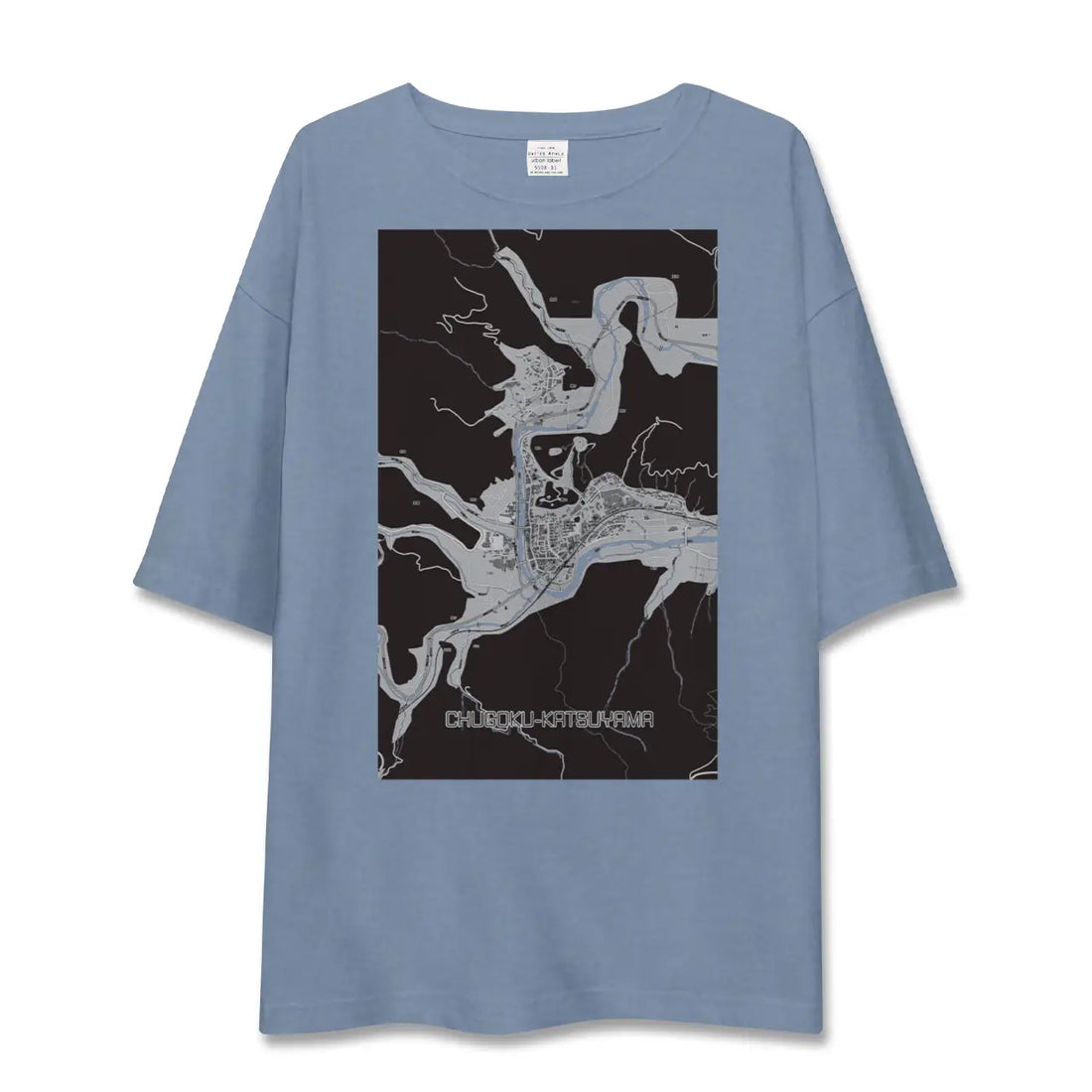 【中国勝山（岡山県）】地図柄ビッグシルエットTシャツ