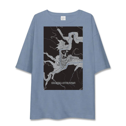【中国勝山（岡山県）】地図柄ビッグシルエットTシャツ