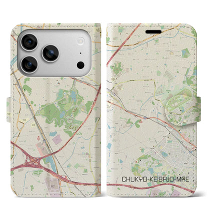 【中京競馬場前（愛知県）】地図柄iPhoneケース（手帳タイプ）