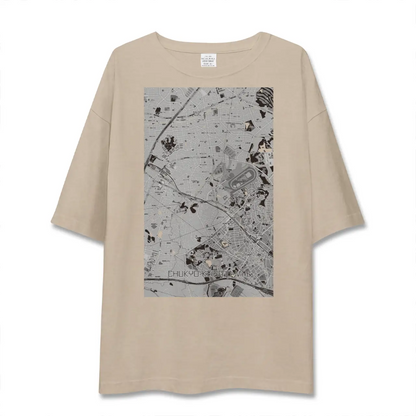 【中京競馬場前（愛知県）】地図柄ビッグシルエットTシャツ