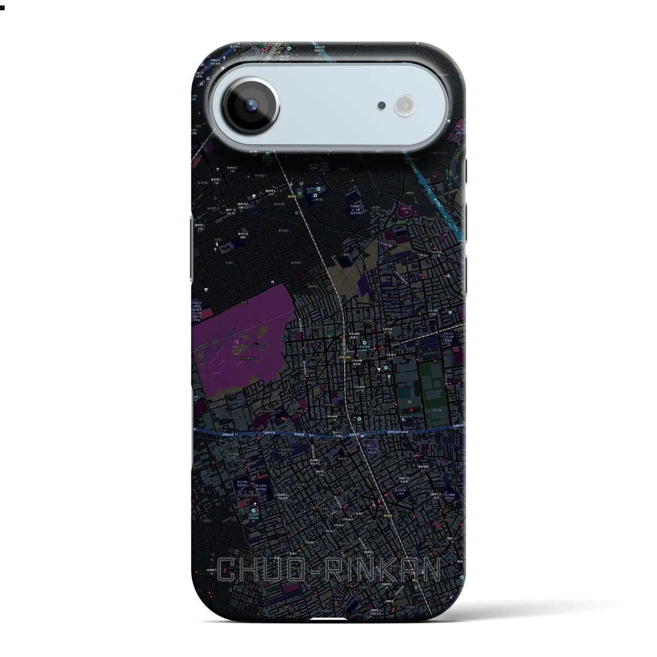 【中央林間（神奈川県）】地図柄iPhoneケース（バックカバータイプ）