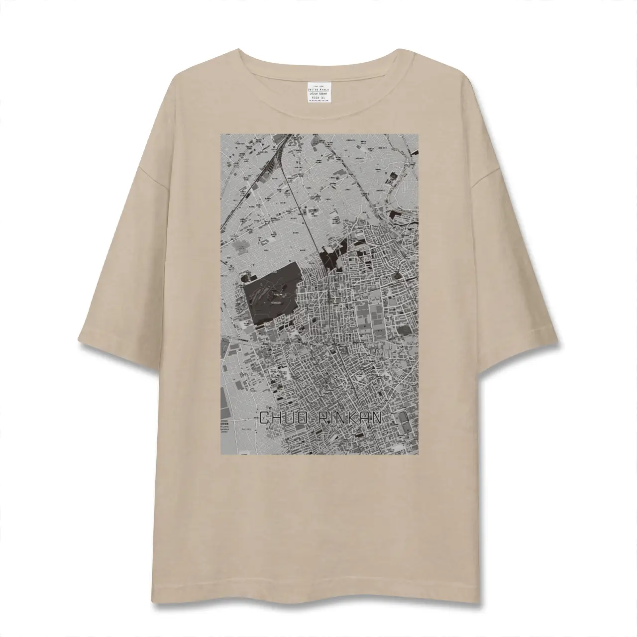 【中央林間（神奈川県）】地図柄ビッグシルエットTシャツ