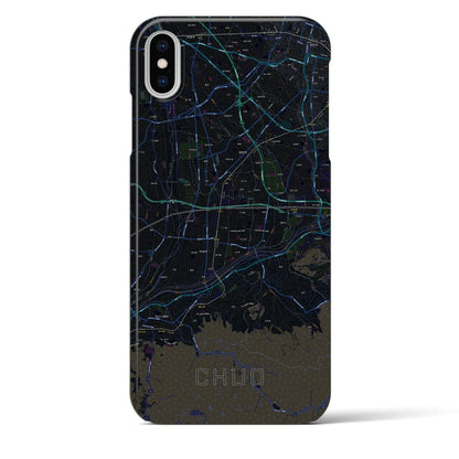 【中央（山梨県）】地図柄iPhoneケース（バックカバータイプ）