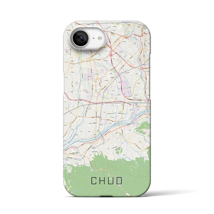 【中央（山梨県）】地図柄iPhoneケース（バックカバータイプ）