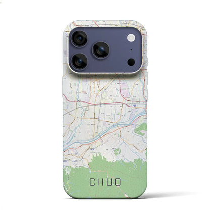 【中央（山梨県）】地図柄iPhoneケース（バックカバータイプ）