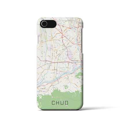 【中央（山梨県）】地図柄iPhoneケース（バックカバータイプ）