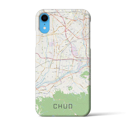 【中央（山梨県）】地図柄iPhoneケース（バックカバータイプ）