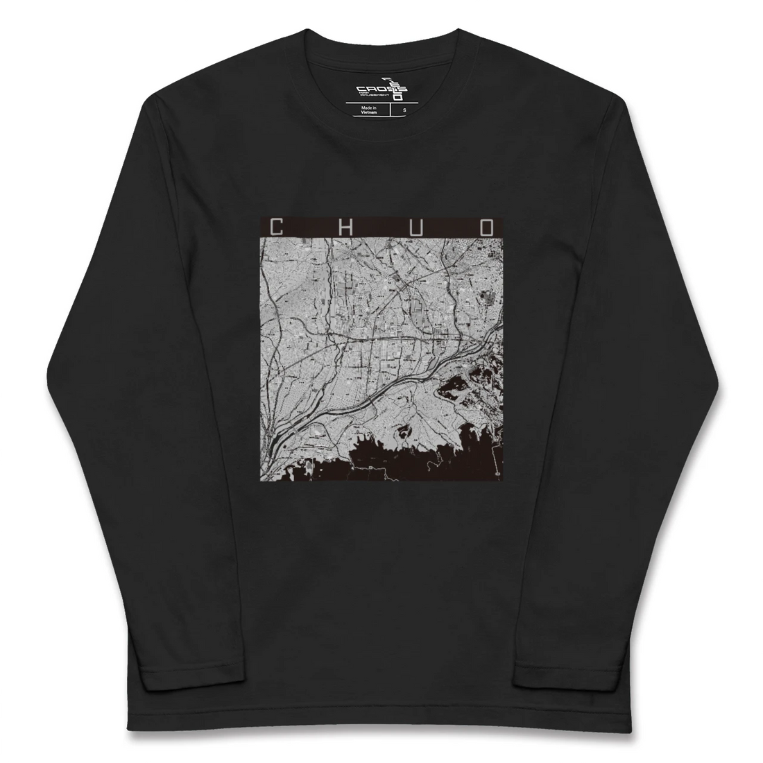 【中央（山梨県）】地図柄ロングスリーブTシャツ