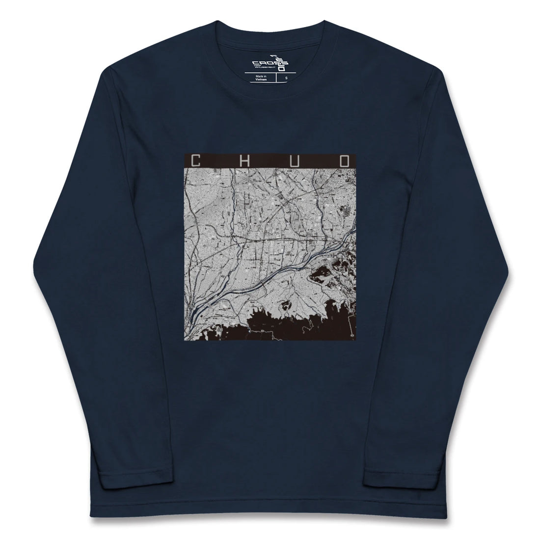 【中央(山梨県)】地図柄ロングスリーブTシャツ