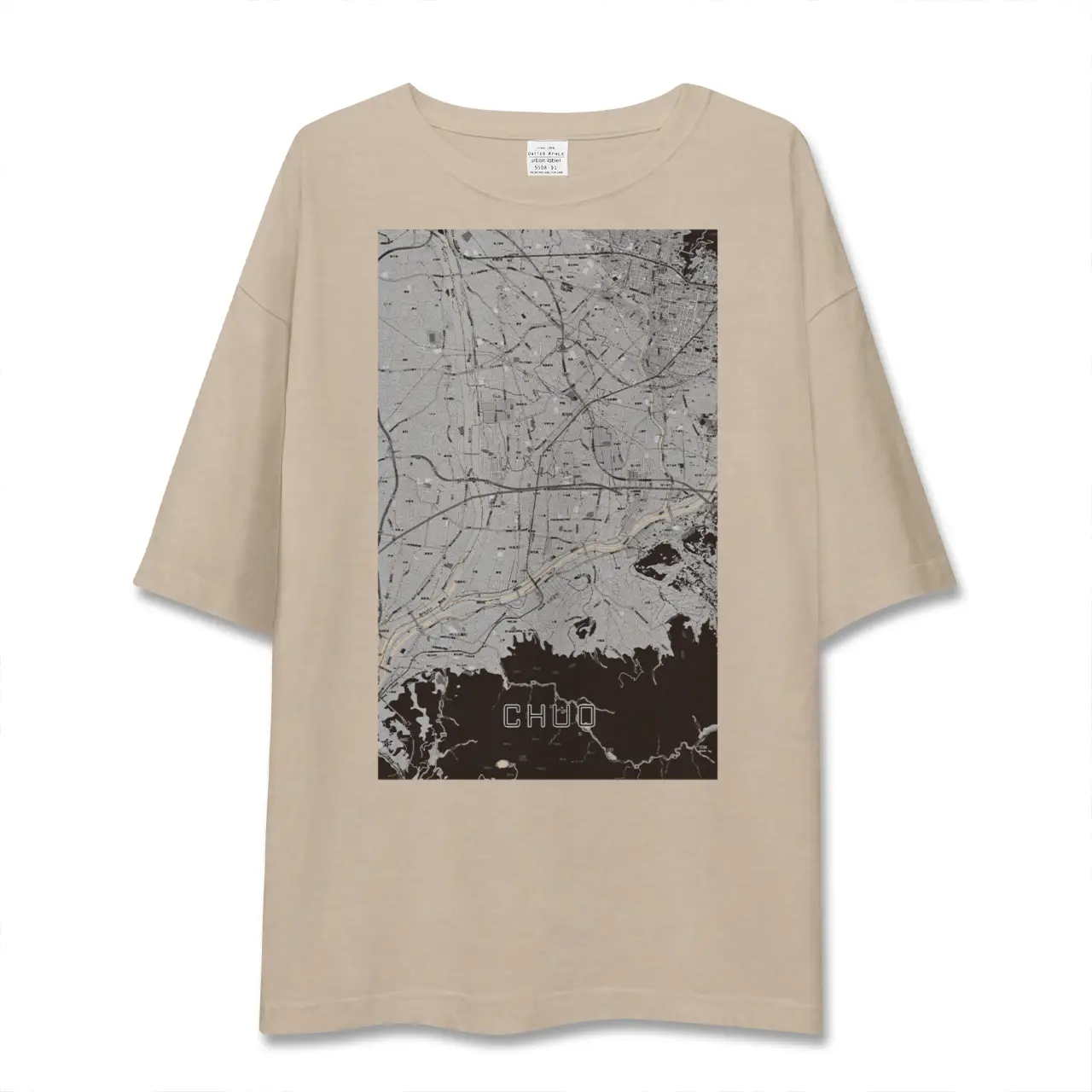【中央（山梨県）】地図柄ビッグシルエットTシャツ