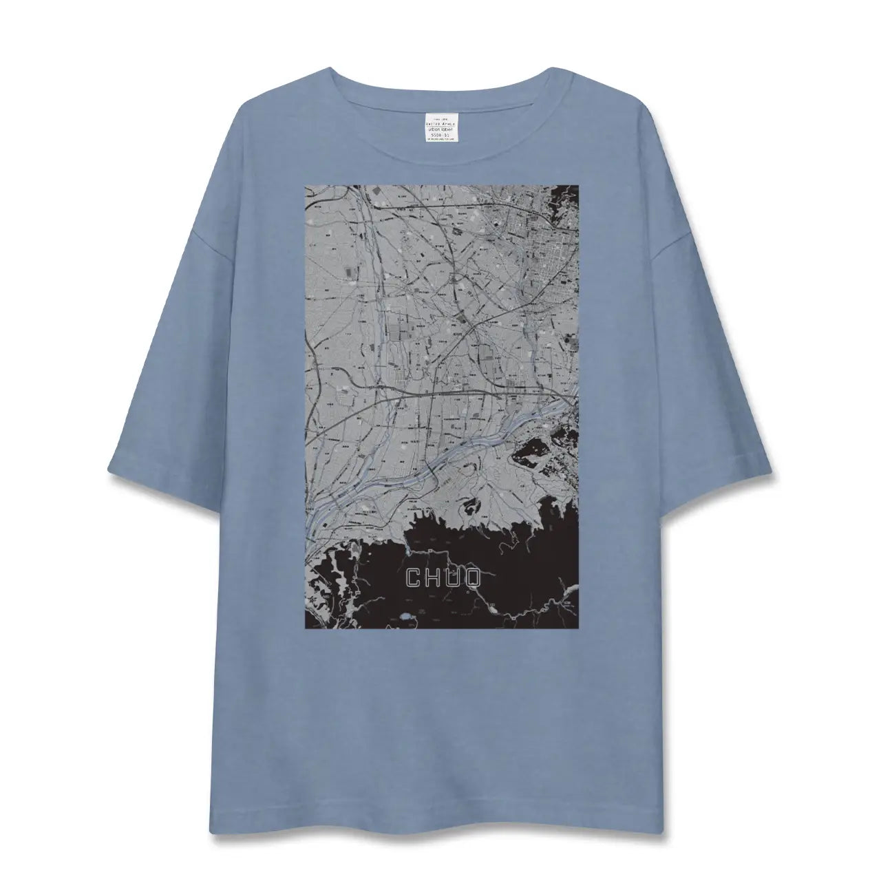 【中央（山梨県）】地図柄ビッグシルエットTシャツ