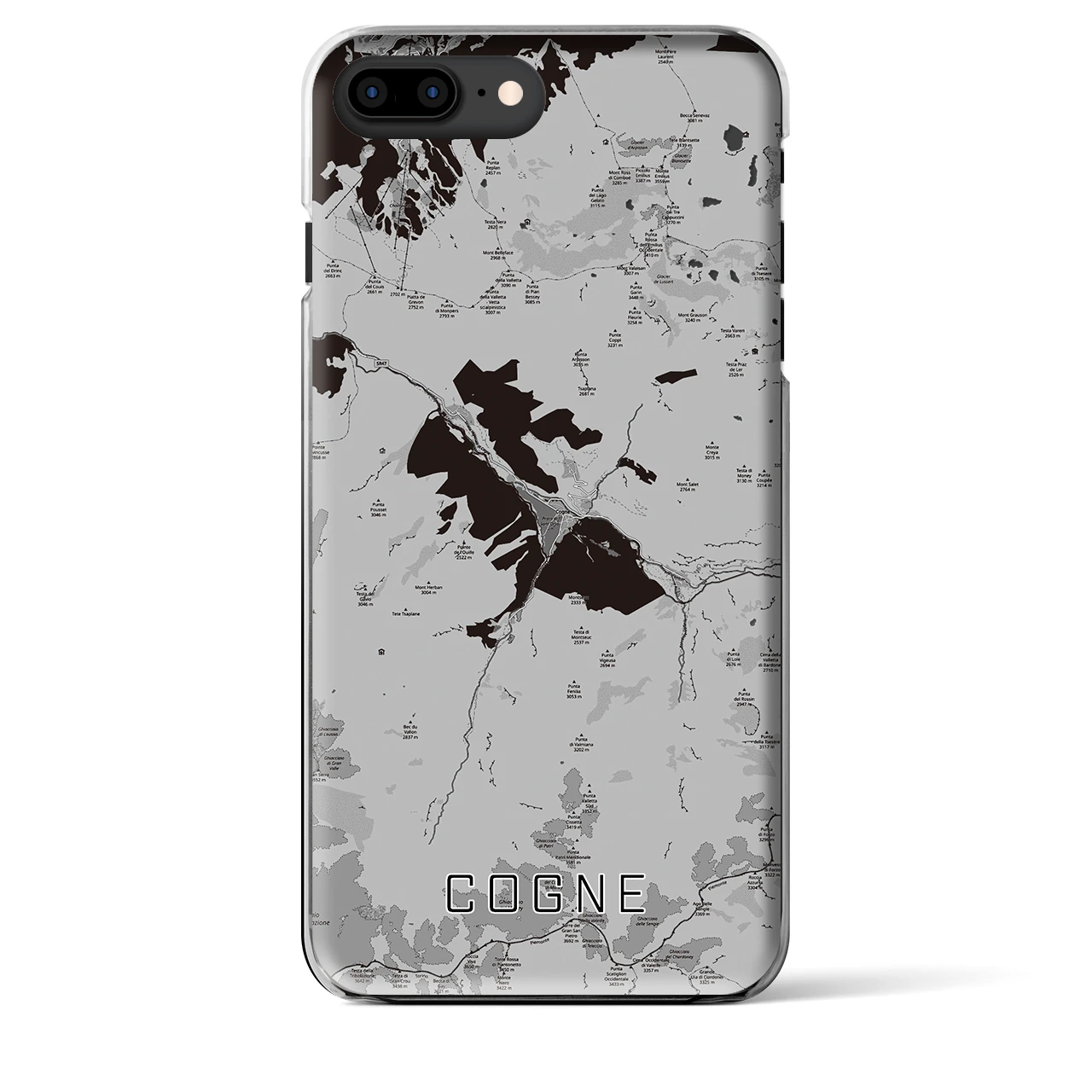 【コーニュ（イタリア）】地図柄iPhoneケース（クリアタイプ）