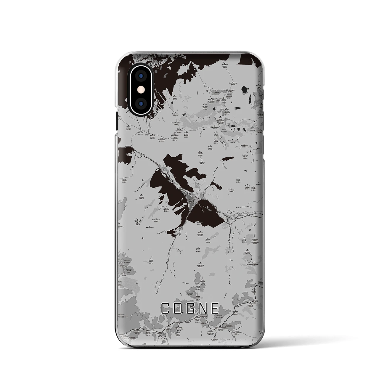 【コーニュ（イタリア）】地図柄iPhoneケース（クリアタイプ）