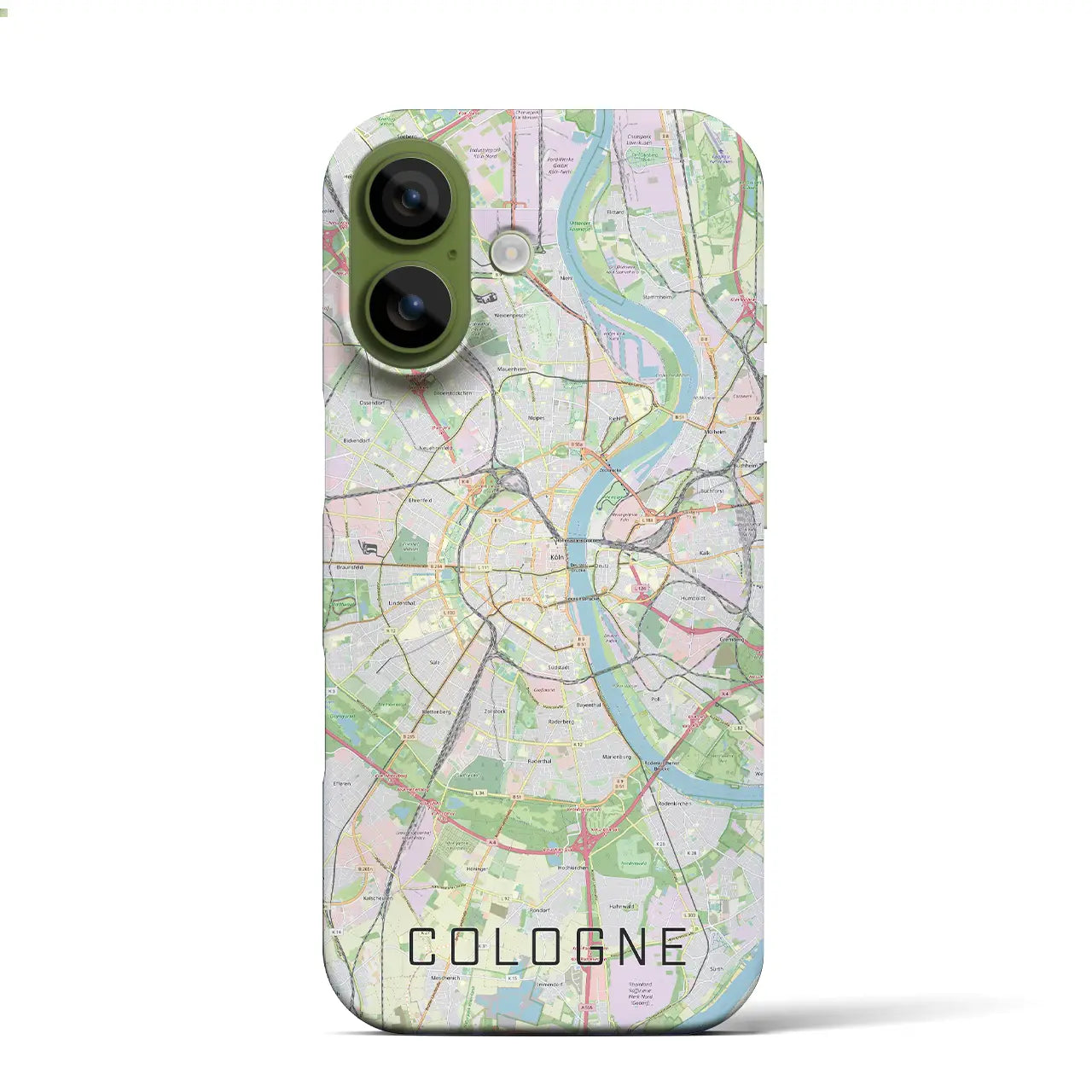 【ケルン（ドイツ）】地図柄iPhoneケース（バックカバータイプ）