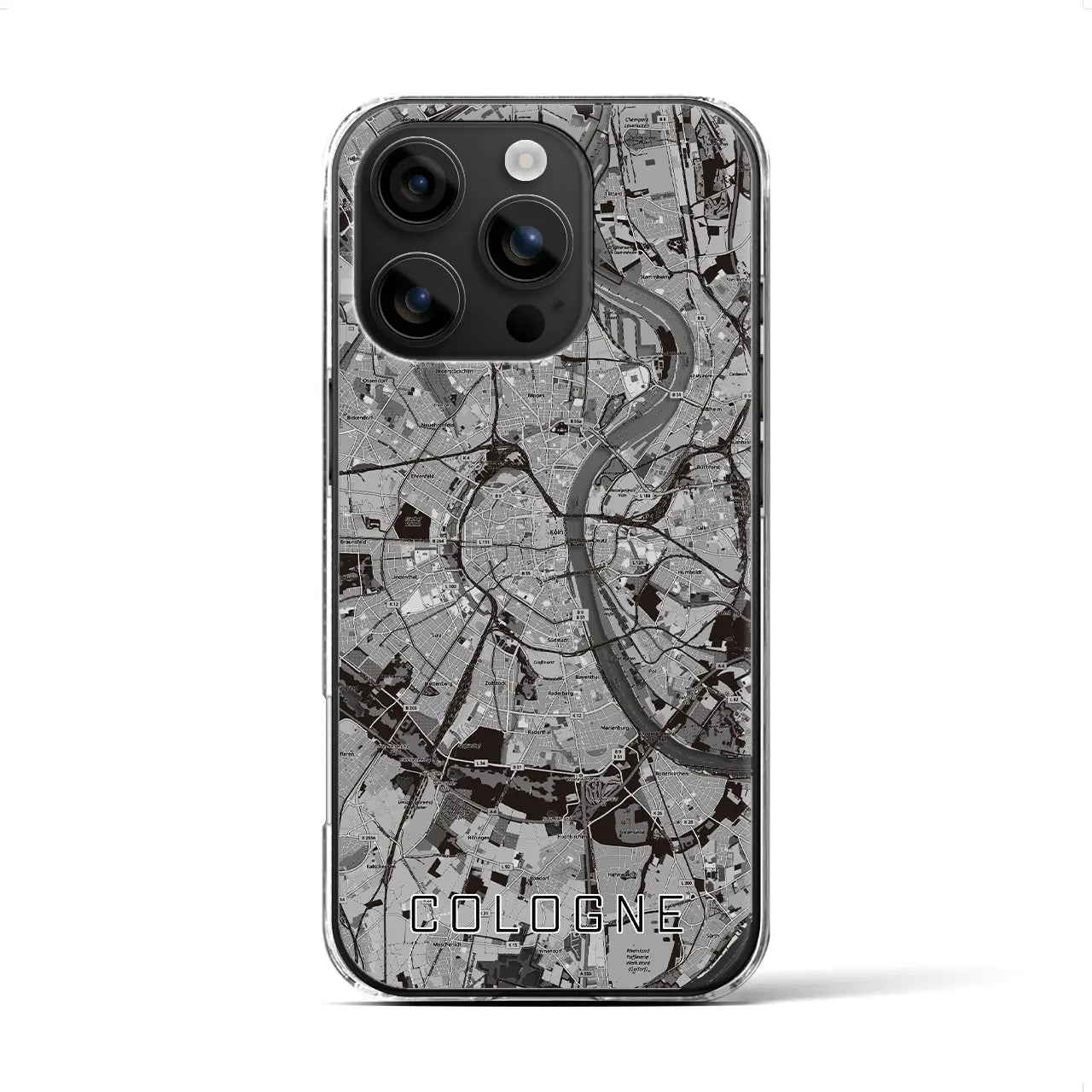 【ケルン（ドイツ）】地図柄iPhoneケース（クリアタイプ）