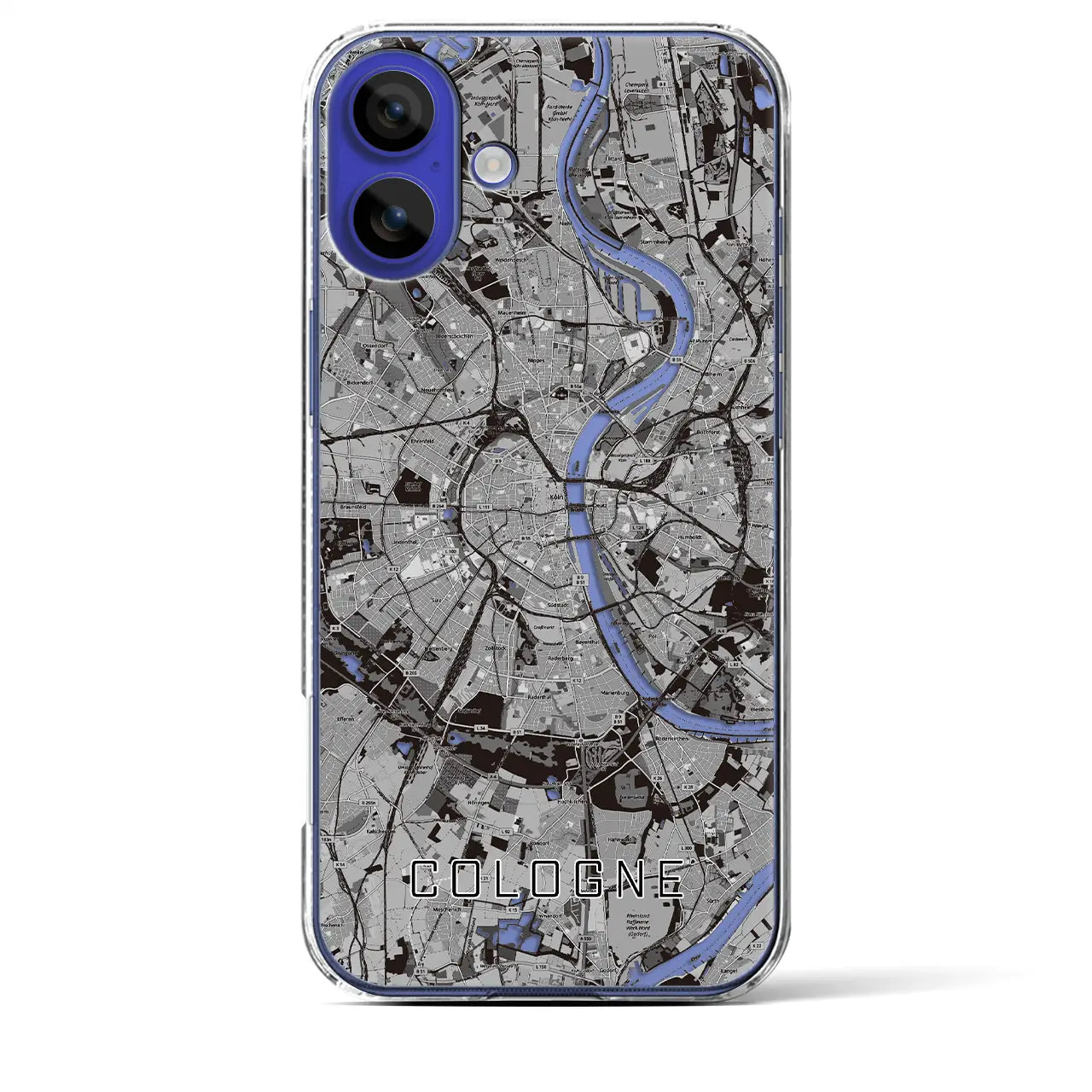 【ケルン（ドイツ）】地図柄iPhoneケース（クリアタイプ）