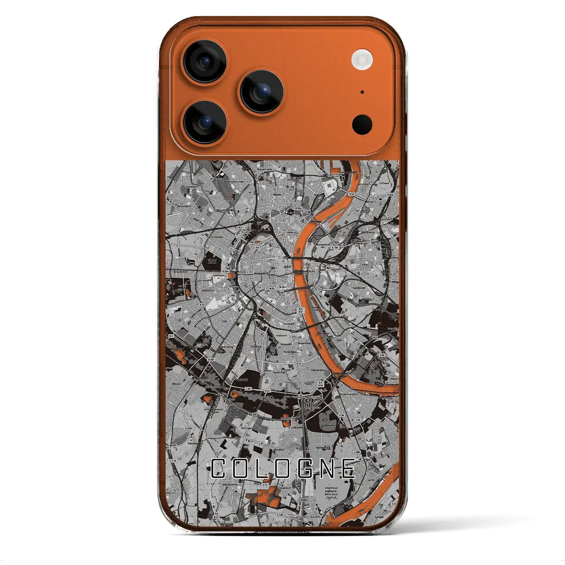 【ケルン（ドイツ）】地図柄iPhoneケース（クリアタイプ）