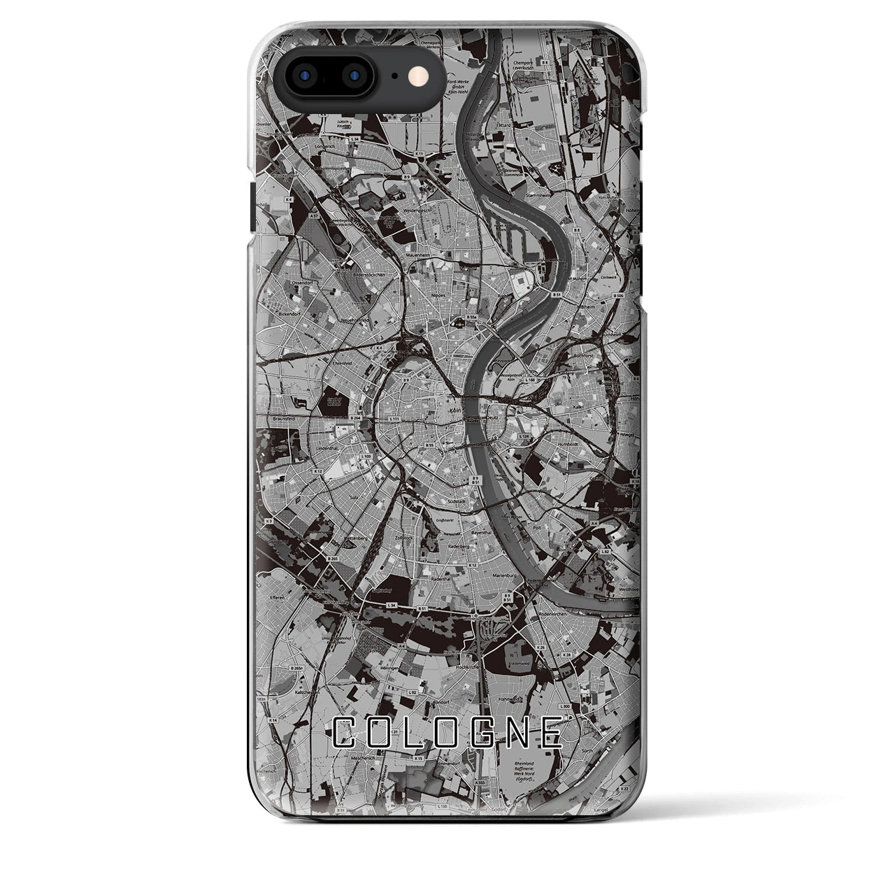 【ケルン（ドイツ）】地図柄iPhoneケース（クリアタイプ）