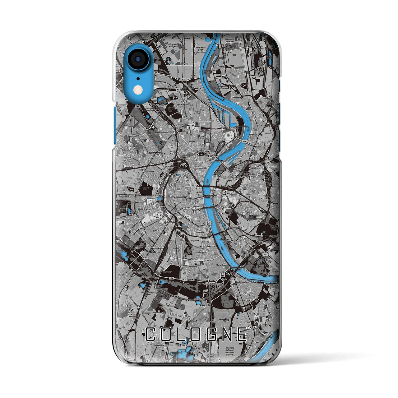 【ケルン（ドイツ）】地図柄iPhoneケース（クリアタイプ）