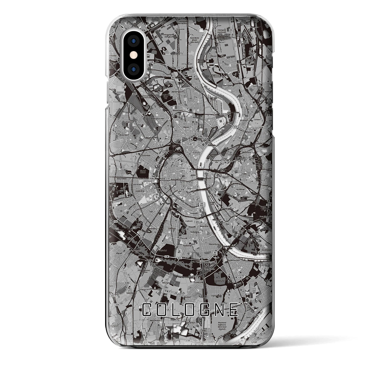 【ケルン（ドイツ）】地図柄iPhoneケース（クリアタイプ）