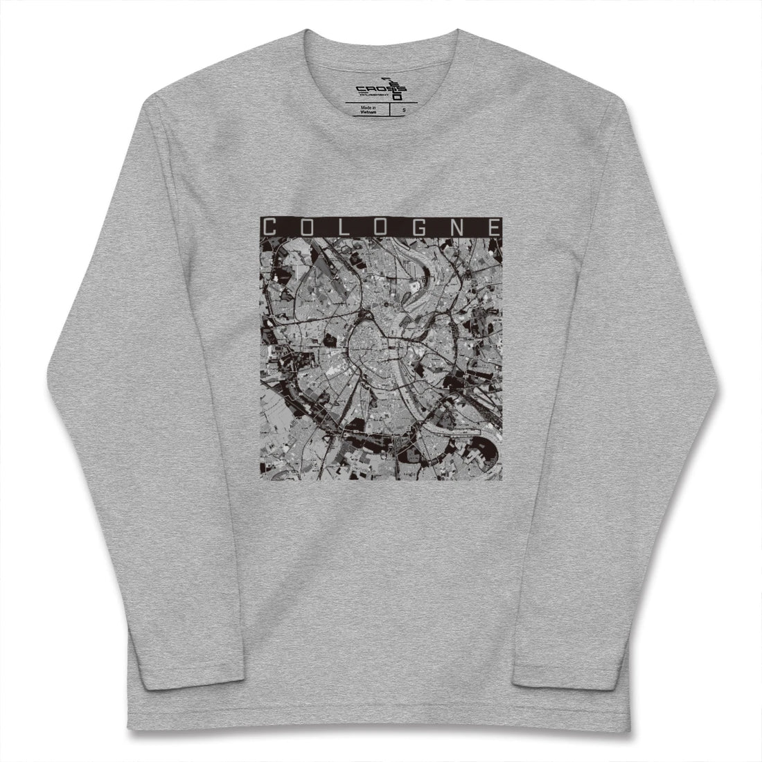 【ケルン（ドイツ）】地図柄ロングスリーブTシャツ