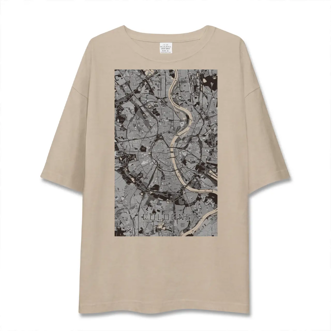 【ケルン（ドイツ）】地図柄ビッグシルエットTシャツ