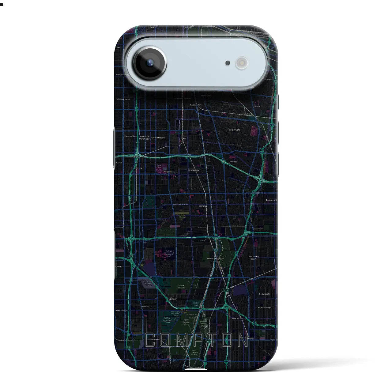 【コンプトン（アメリカ）】地図柄iPhoneケース（バックカバータイプ）