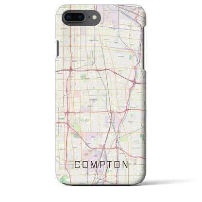 【コンプトン（アメリカ）】地図柄iPhoneケース（バックカバータイプ）