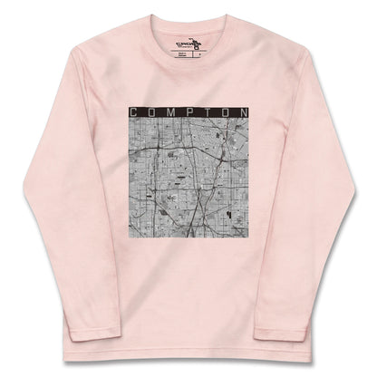 【コンプトン（アメリカ）】地図柄ロングスリーブTシャツ