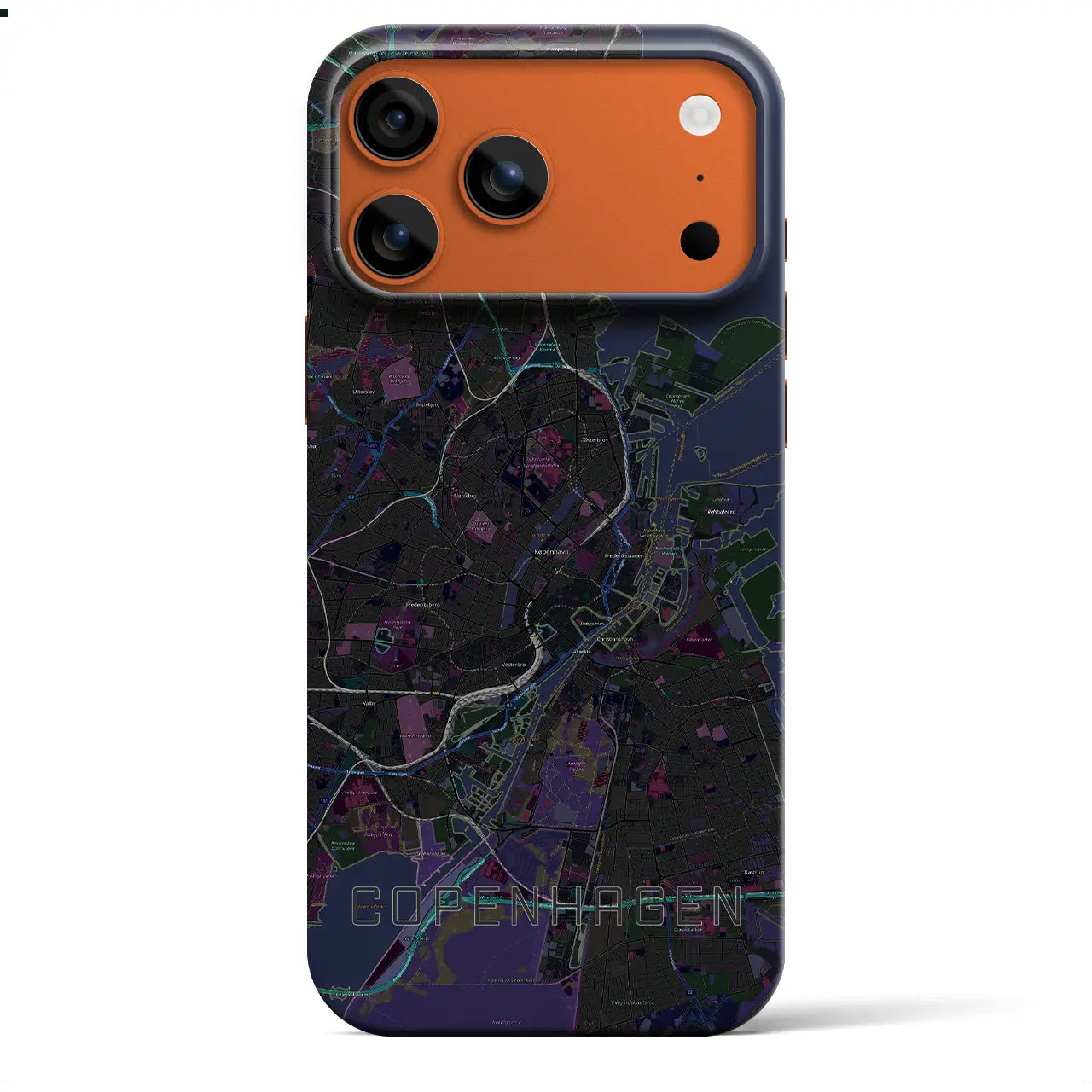 【コペンハーゲン（デンマーク）】地図柄iPhoneケース（バックカバータイプ）