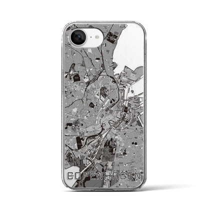 【コペンハーゲン（デンマーク）】地図柄iPhoneケース（クリアタイプ）