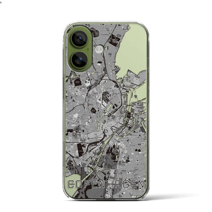 【コペンハーゲン（デンマーク）】地図柄iPhoneケース（クリアタイプ）
