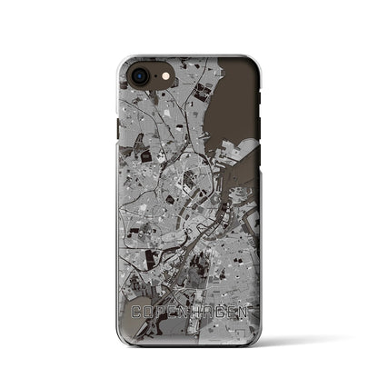 【コペンハーゲン（デンマーク）】地図柄iPhoneケース（クリアタイプ）
