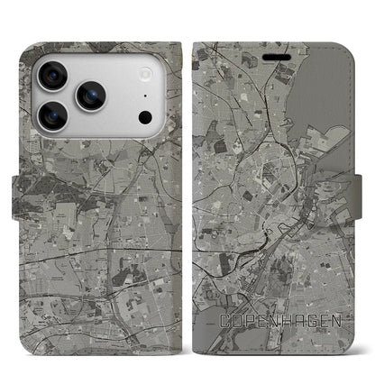 【コペンハーゲン（デンマーク）】地図柄iPhoneケース（手帳タイプ）