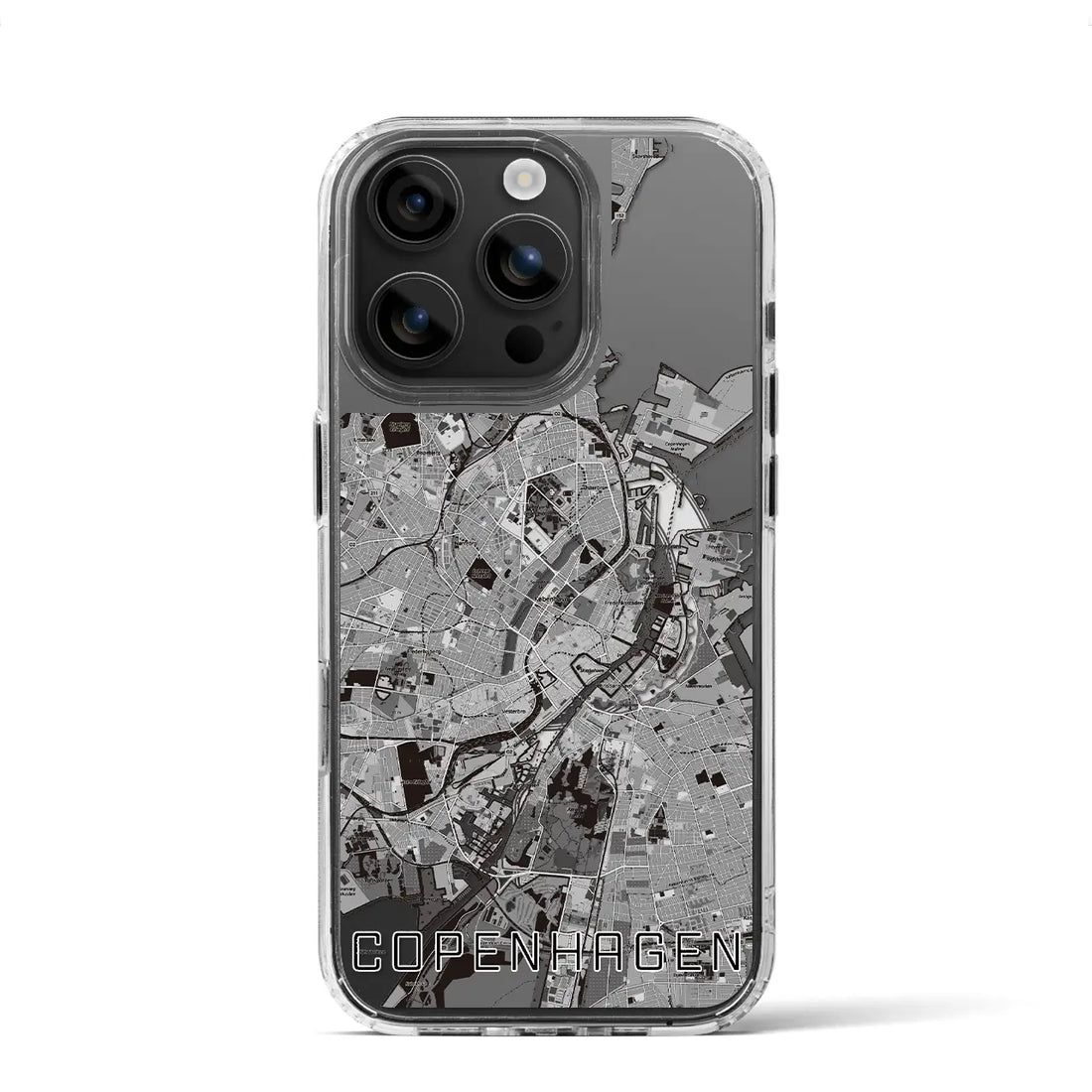 【コペンハーゲン(デンマーク)】地図柄iPhoneケース(MagSafeタイプ)