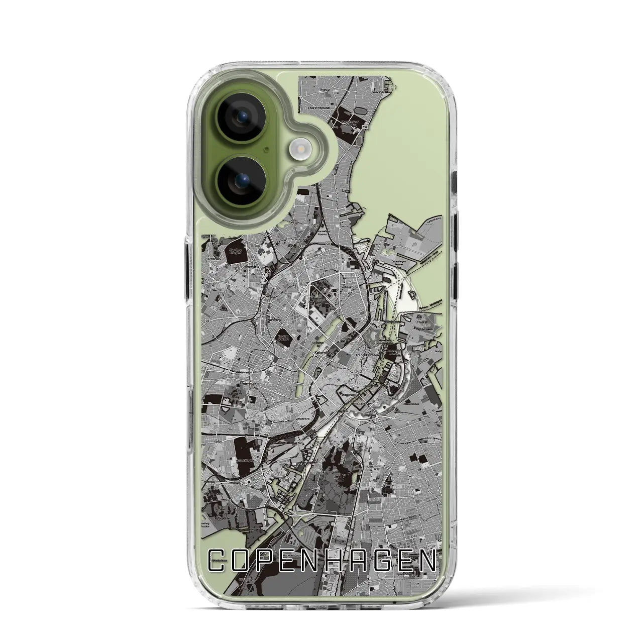 【コペンハーゲン（デンマーク）】地図柄iPhoneケース（MagSafeタイプ）