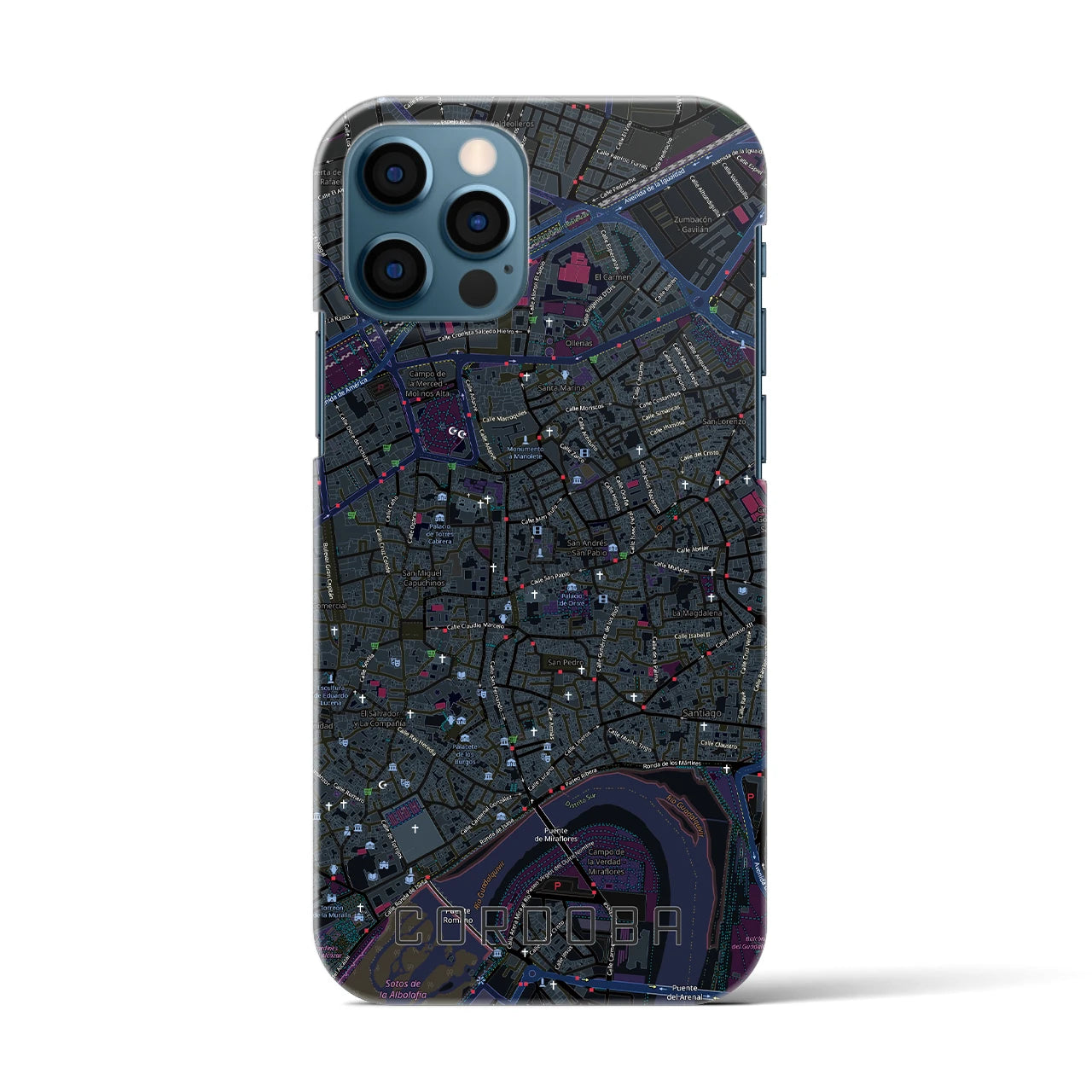 【コルドバ（スペイン）】地図柄iPhoneケース（バックカバータイプ）