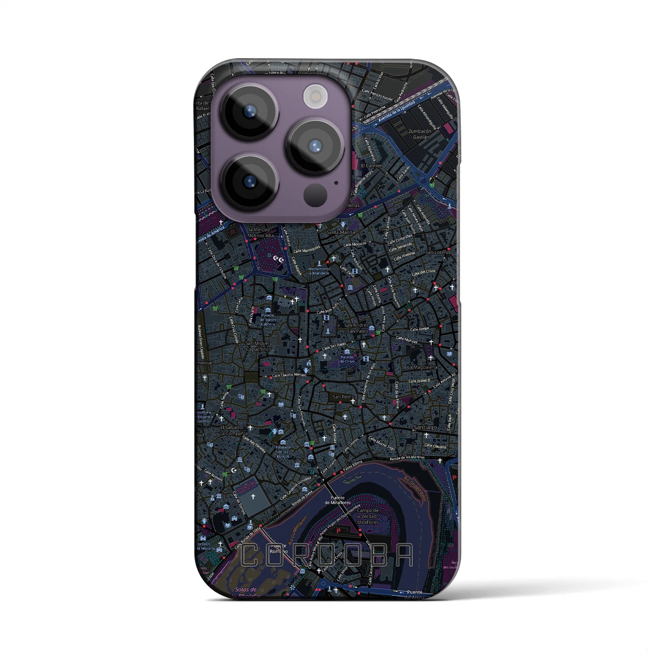 【コルドバ（スペイン）】地図柄iPhoneケース（バックカバータイプ）